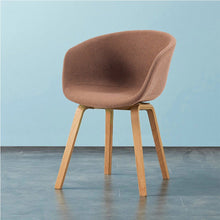 HEY Cloud Chair with Armrest เก้าอี้รับประทานอาหาร มีที่วางแขน เบาะผ้า ขาเหล็กลายไม้