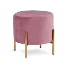 VENUS Glam Round Stool เก้าอี้สตูล ทรงกลม ผ้ากำมะหยี่ ขาทอง