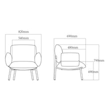 ELIZA Cloud Lounge Chair with Armrest เก้าอี้โซฟา เบาะผ้า พร้อมที่วางแขน - favchair.