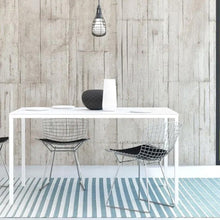 HALFDAN Dining Table with White Glass Top โต๊ะรับประทานอาหาร เอนกประสงค์ ท็อปกระจกนิรภัยสีขาว ขาเหล็ก - favchair.
