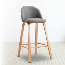 HEIMDALL Cloud Wood Barstool with Backrest สตูลสูง มีพนักพิง เบาะผ้า - favchair.
