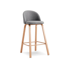 HEIMDALL Cloud Wood Barstool with Backrest สตูลสูง มีพนักพิง เบาะผ้า - favchair.