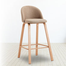 HEIMDALL Cloud Wood Barstool with Backrest สตูลสูง มีพนักพิง เบาะผ้า - favchair.