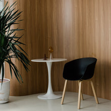 HEY Chair with Armrest เก้าอี้รับประทานอาหาร มีที่วางแขน ขาเหล็กลายไม้ - favchair.