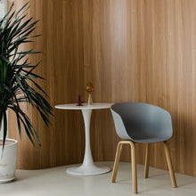 HEY Chair with Armrest เก้าอี้รับประทานอาหาร มีที่วางแขน ขาเหล็กลายไม้ - favchair.