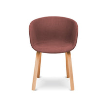 HEY Cloud Chair with Armrest เก้าอี้รับประทานอาหาร มีที่วางแขน เบาะผ้า ขาเหล็กลายไม้ - favchair.