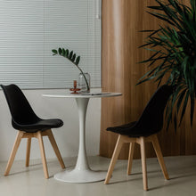 TULIPA Wood Chair เก้าอี้รับประทานอาหาร เบาะหนัง - favchair.