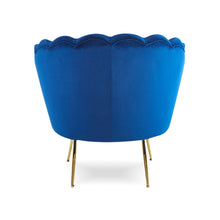 VENUS Glam Lounge Chair เก้าอี้โซฟา ทรงเปลือกหอย เบาะผ้ากำมะหยี่ ขาเหล็กสีทอง - favchair.