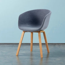 HEY Cloud Chair with Armrest เก้าอี้รับประทานอาหาร มีที่วางแขน เบาะผ้า ขาเหล็กลายไม้