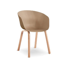 HEY Chair with Armrest เก้าอี้รับประทานอาหาร มีที่วางแขน ขาเหล็กลายไม้ - favchair.