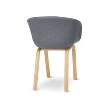 HEY Cloud Chair with Armrest เก้าอี้รับประทานอาหาร มีที่วางแขน เบาะผ้า ขาเหล็กลายไม้ - favchair.