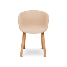 HEY Cloud Chair with Armrest เก้าอี้รับประทานอาหาร มีที่วางแขน เบาะผ้า ขาเหล็กลายไม้ - favchair.